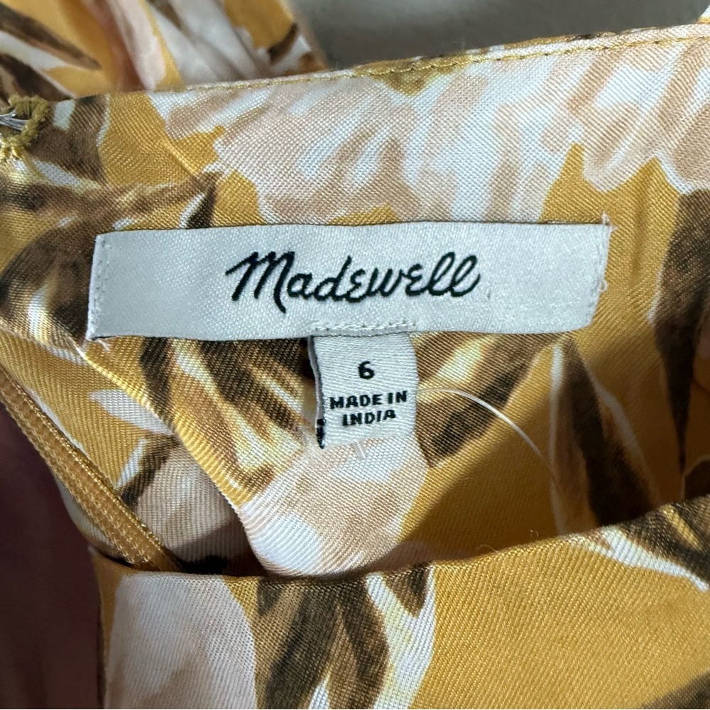 New Madewell Angelina Dress Chamomile Tea Yellow NWT Preppy Casual Women’s 6 - Picture 9 of 16